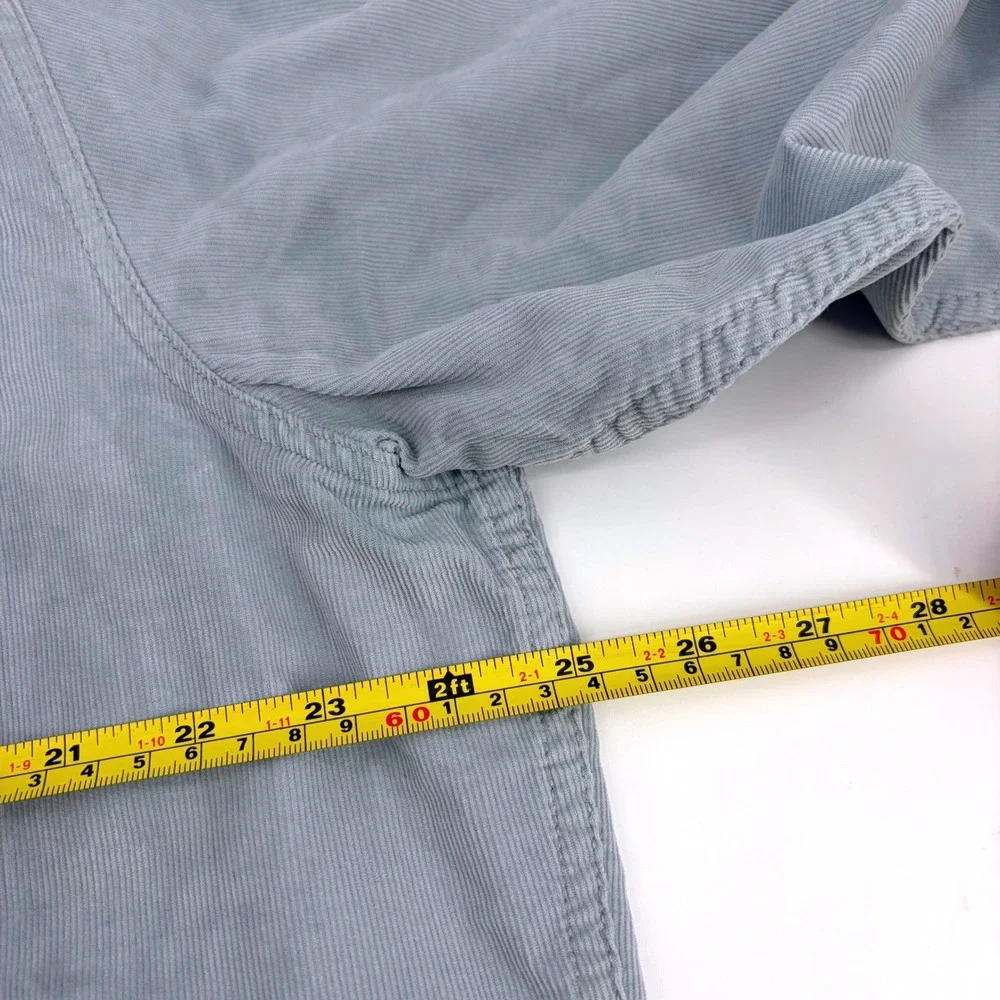 Banana Republic Slim Fit Corduroy Button Down Shirt Mens‎ XL Light Blue